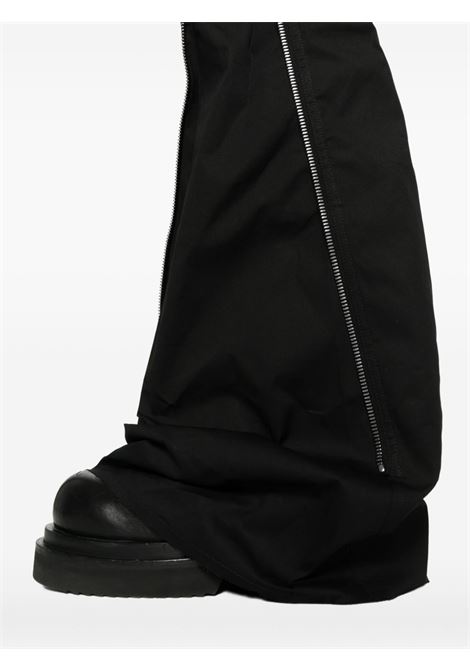 Pantaloni svasati con zip in nero Rick owens - uomo RICK OWENS | RU02E1343TE09